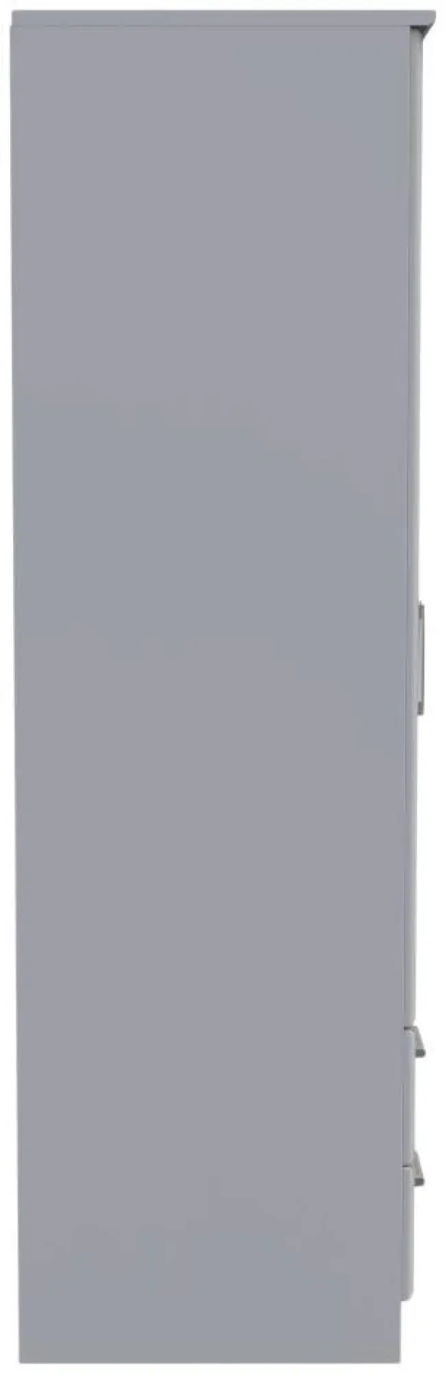 Gina 2 Door 2 Drawer Double Wardrobe - Grey