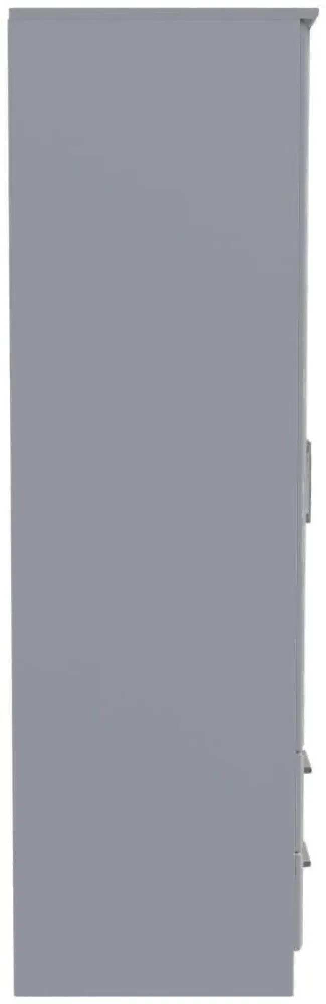 Gina 2 Door 2 Drawer Double Wardrobe - Grey Ash