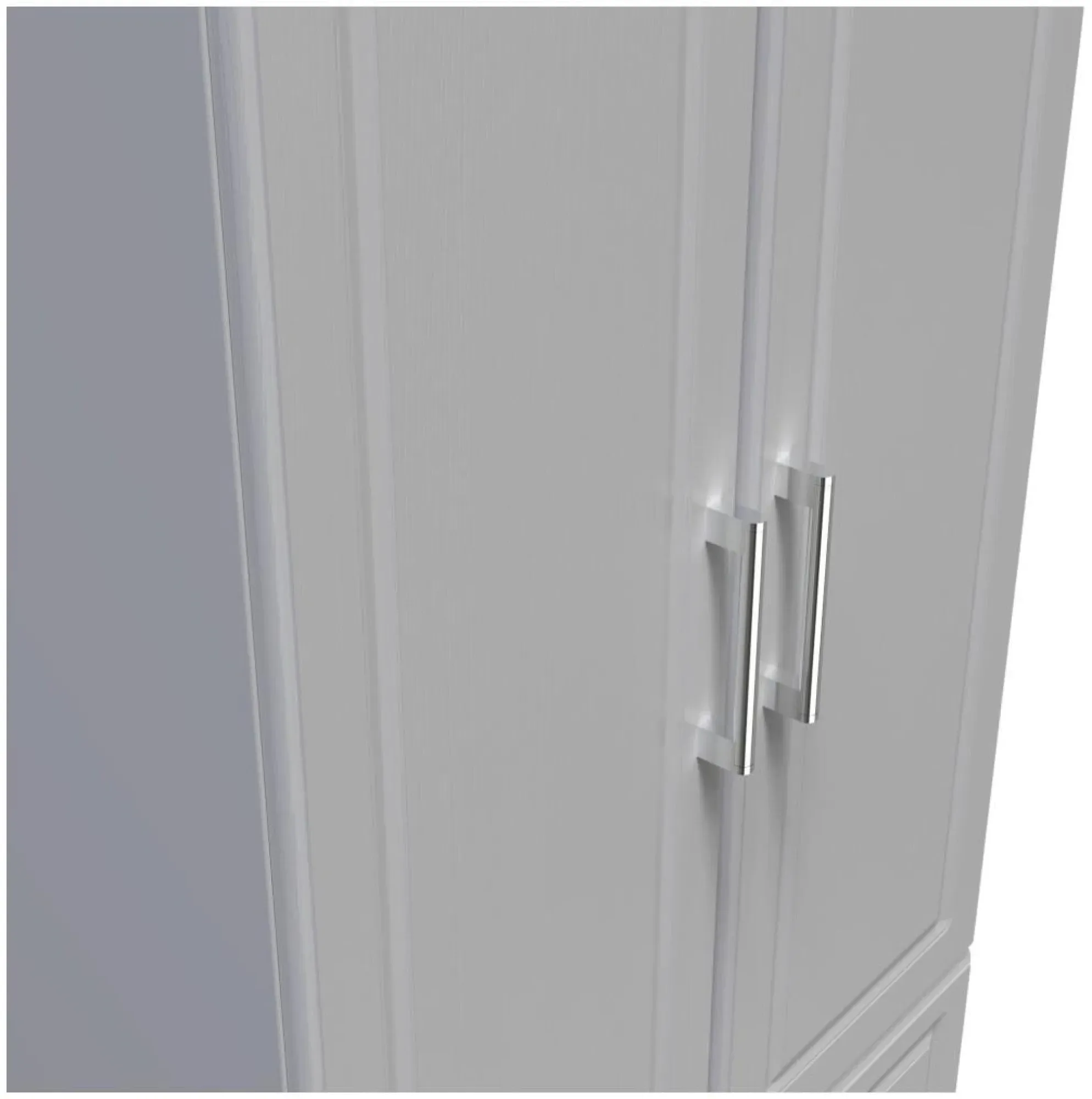 Gina 2 Door 2 Drawer Double Wardrobe - Grey Ash