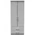 Gina 2 Door 2 Drawer Double Wardrobe - Grey Ash