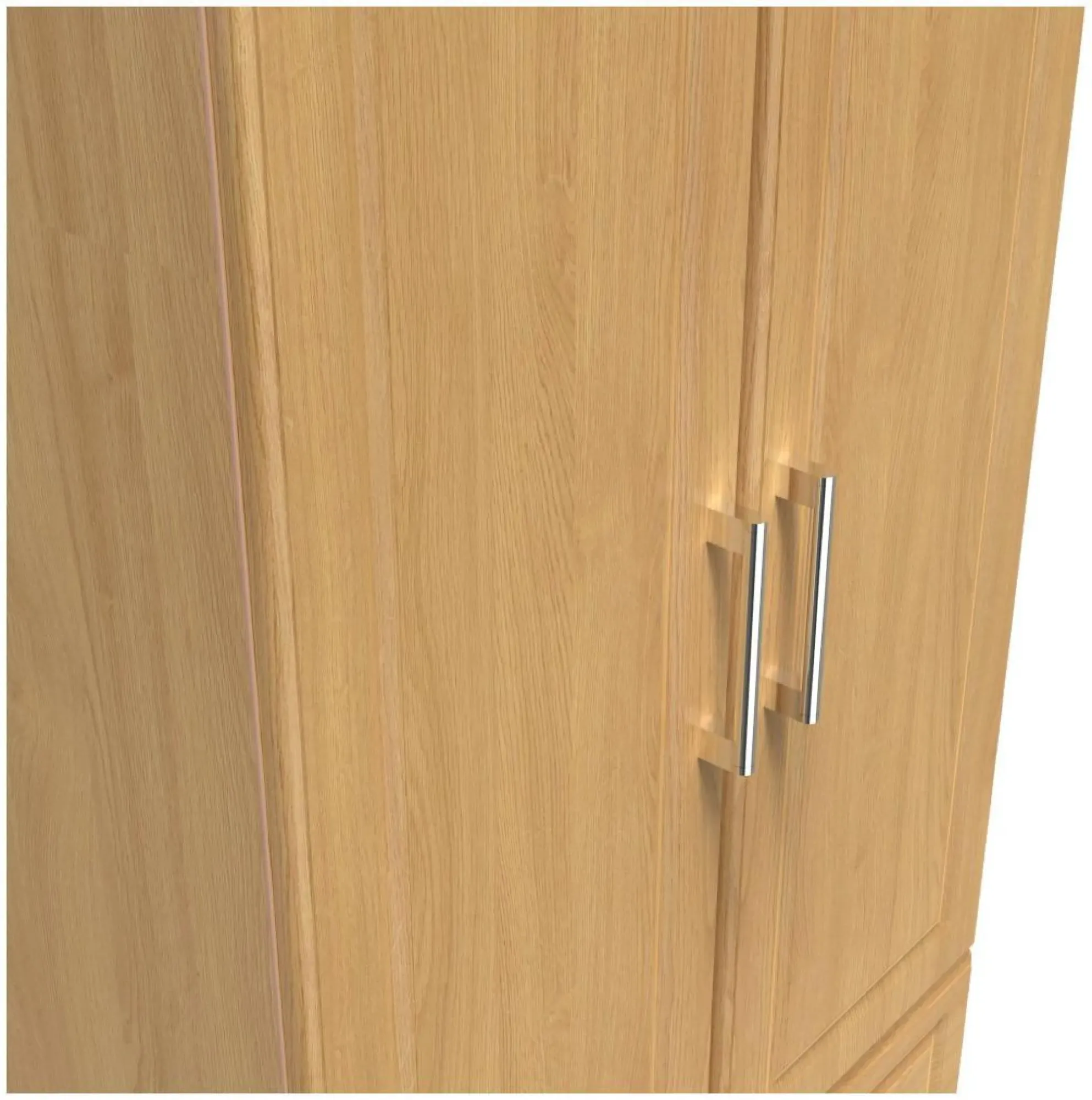 Gina 2 Door 2 Drawer Double Wardrobe - Oak