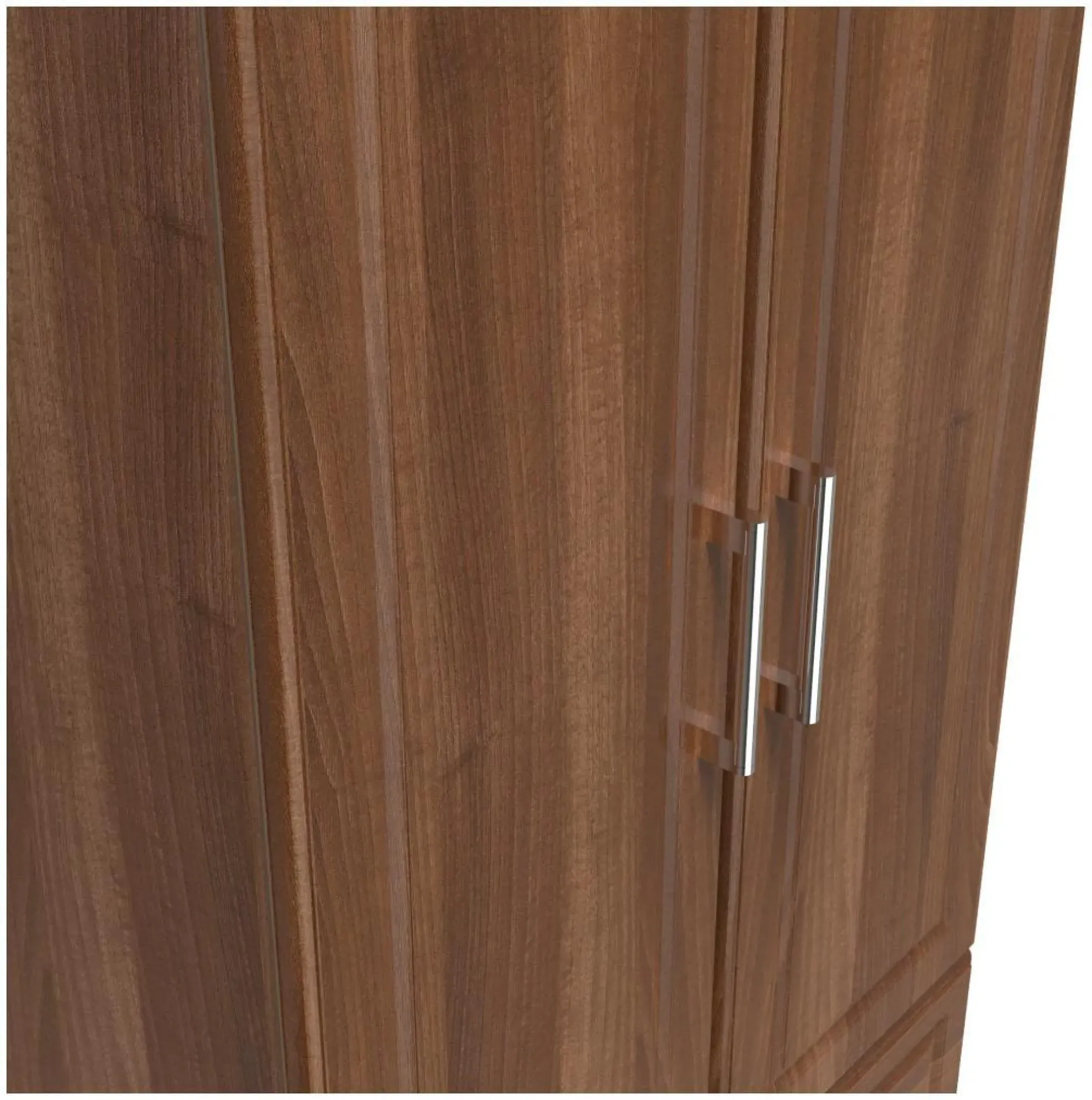 Gina 2 Door 2 Drawer Double Wardrobe - Walnut