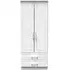 Gina 2 Door 2 Drawer Double Wardrobe - White Ash