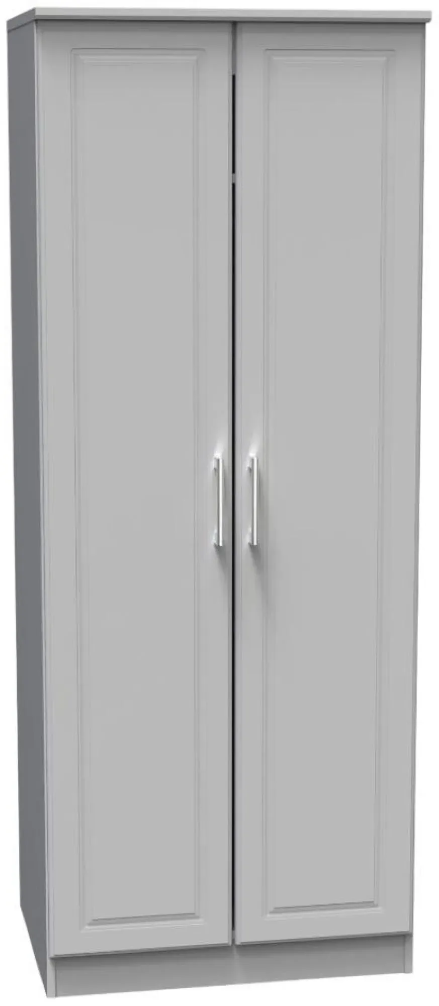 Gina 2 Door Tall Wardrobe - Grey