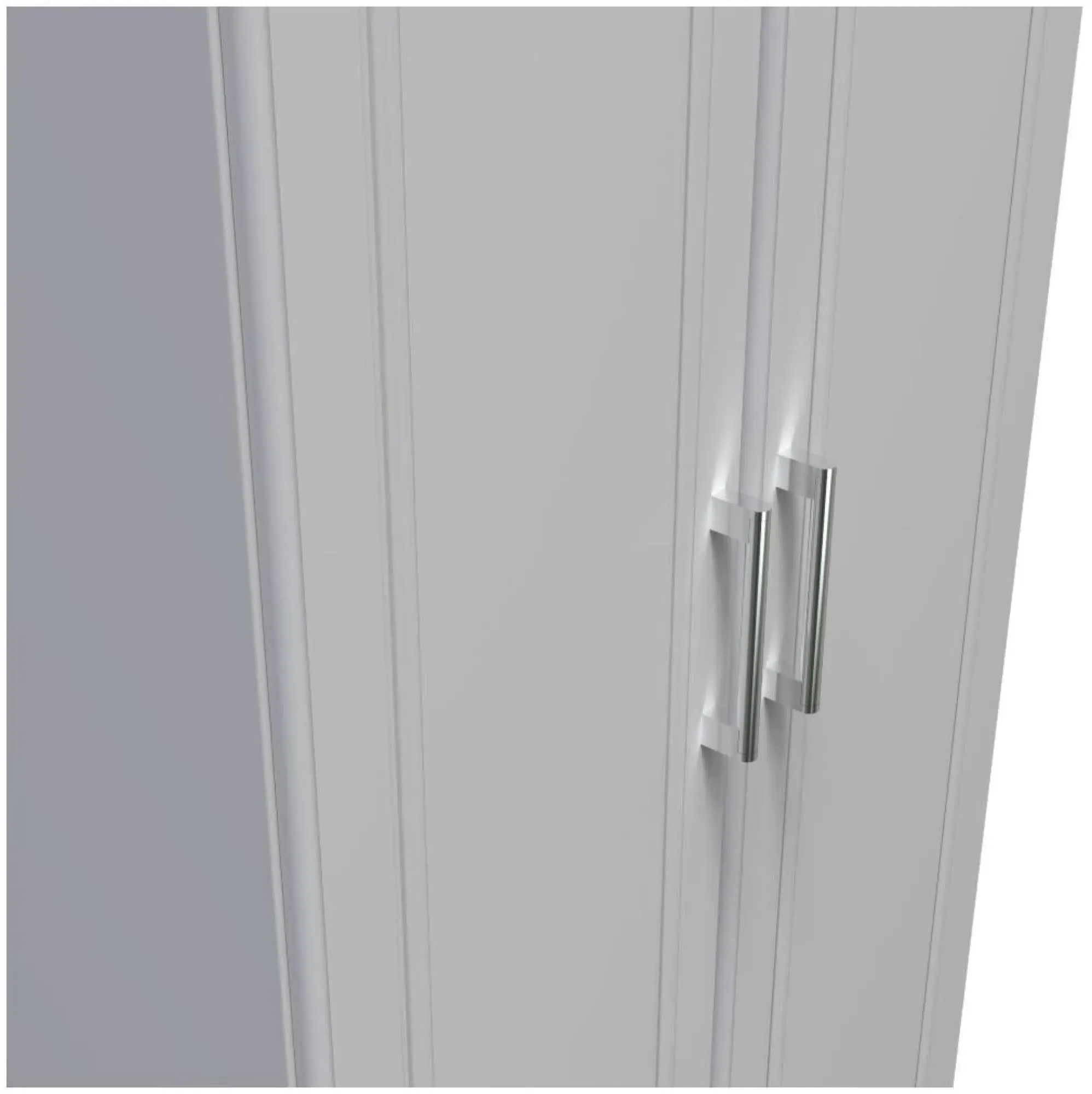 Gina 2 Door Tall Wardrobe - Grey