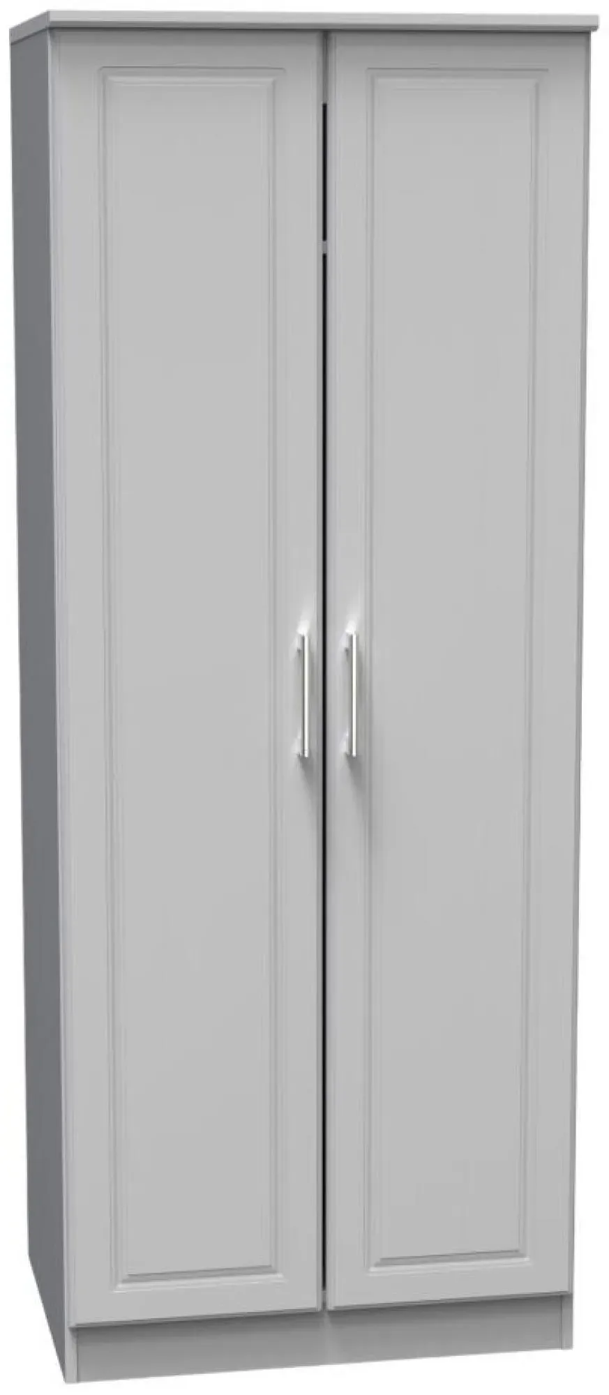 Gina 2 Door Tall Wardrobe - Grey Ash