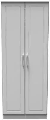 Gina 2 Door Tall Wardrobe - Grey Ash