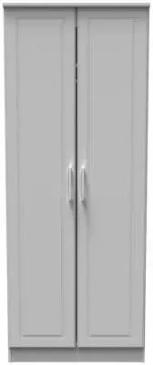 Gina 2 Door Tall Wardrobe - Grey image