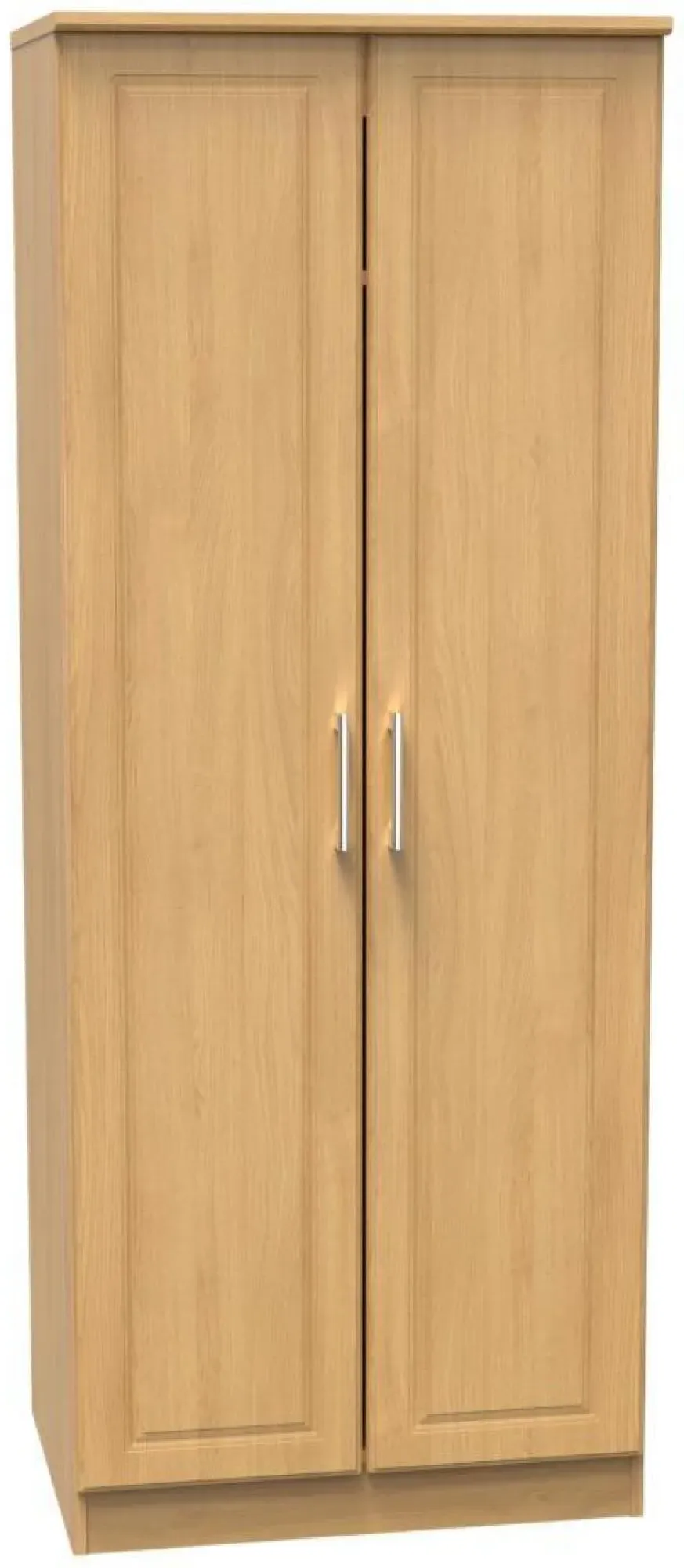 Gina 2 Door Tall Wardrobe - Oak