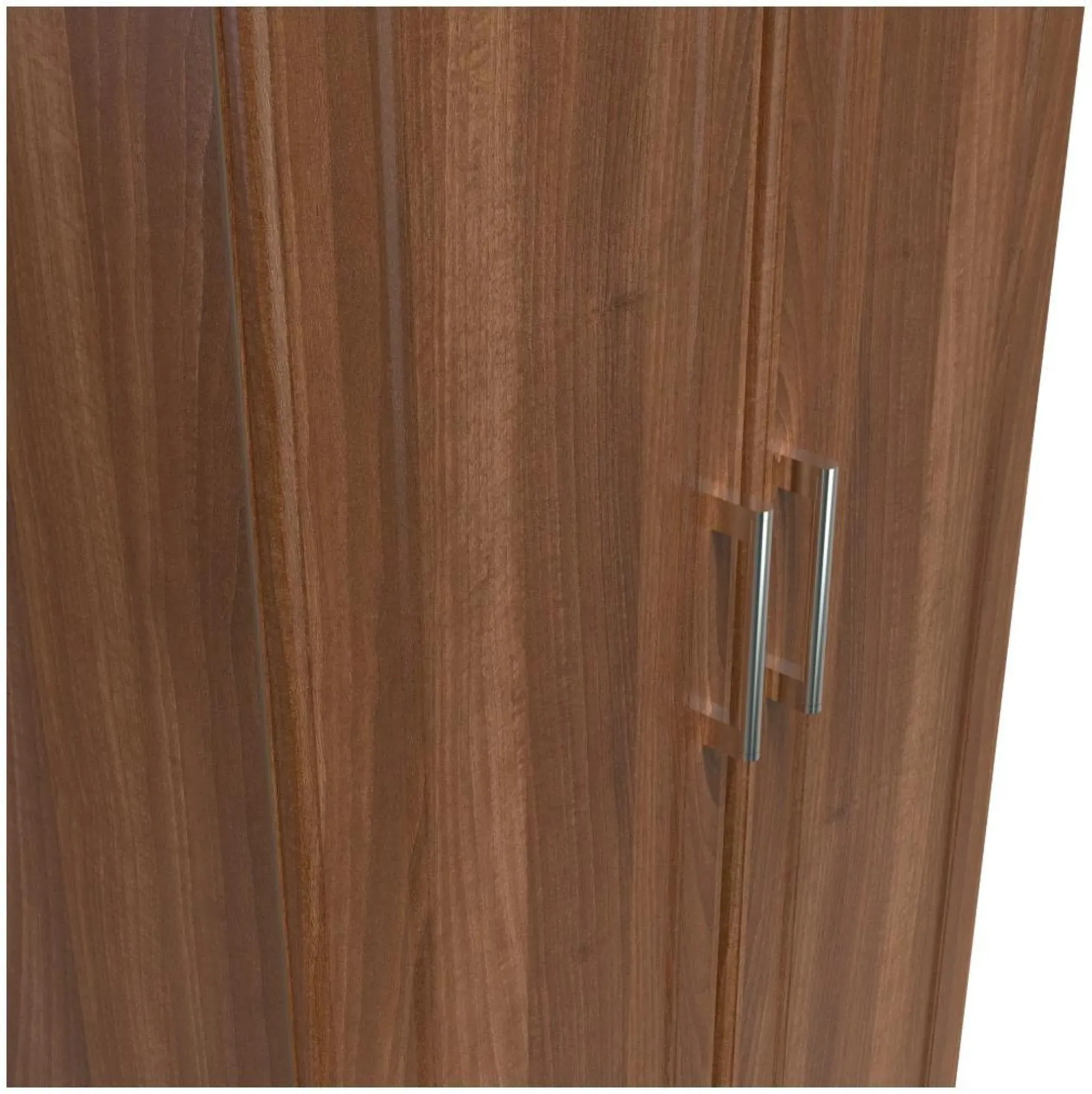Gina 2 Door Tall Wardrobe - Walnut