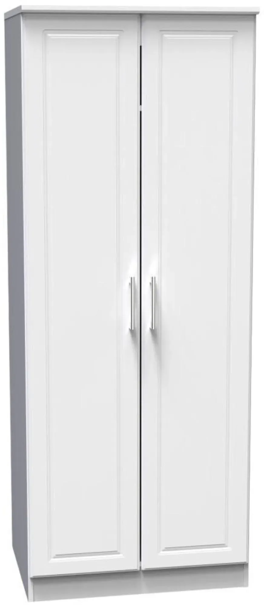 Gina 2 Door Tall Wardrobe - White