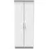 Gina 2 Door Tall Wardrobe - White