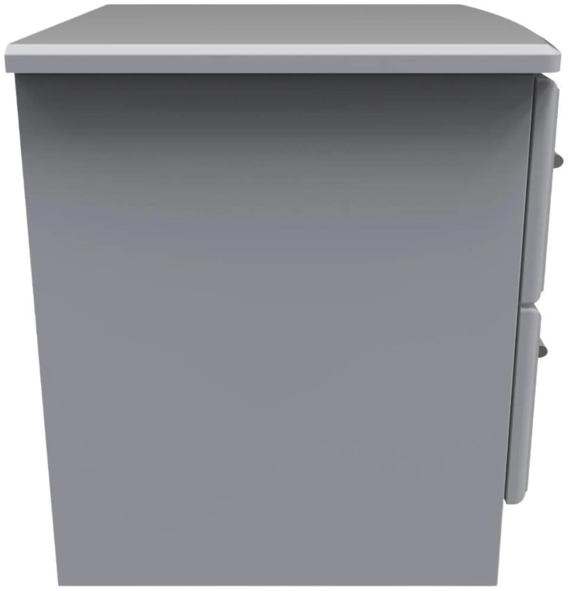 Gina 2 Drawer Bedside Cabinet - Grey