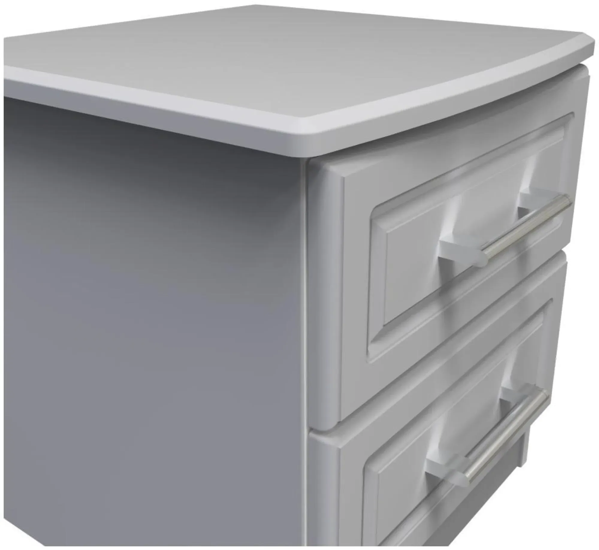 Gina 2 Drawer Bedside Cabinet - Grey