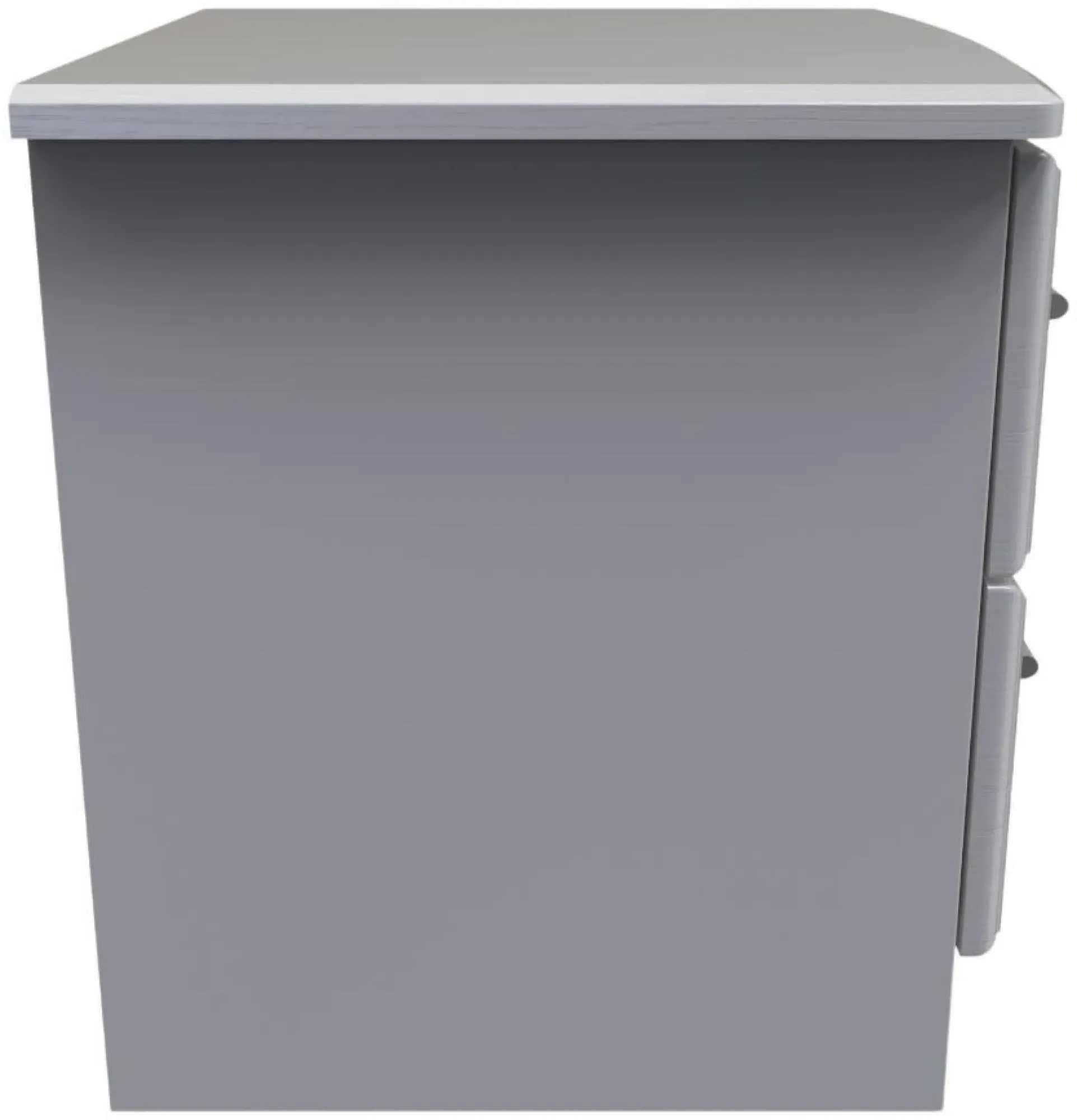 Gina 2 Drawer Bedside Cabinet - Grey Ash