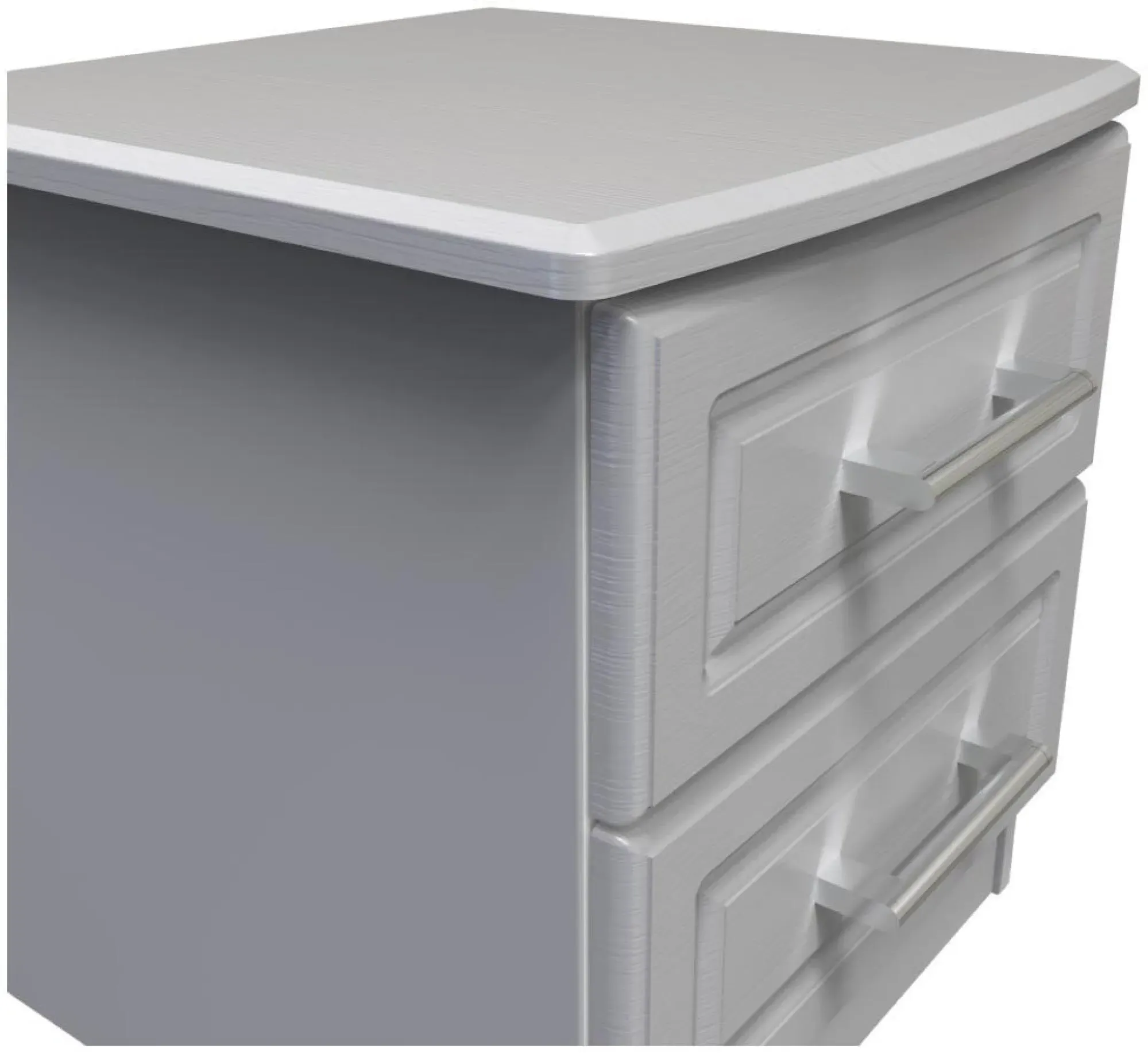 Gina 2 Drawer Bedside Cabinet - Grey Ash