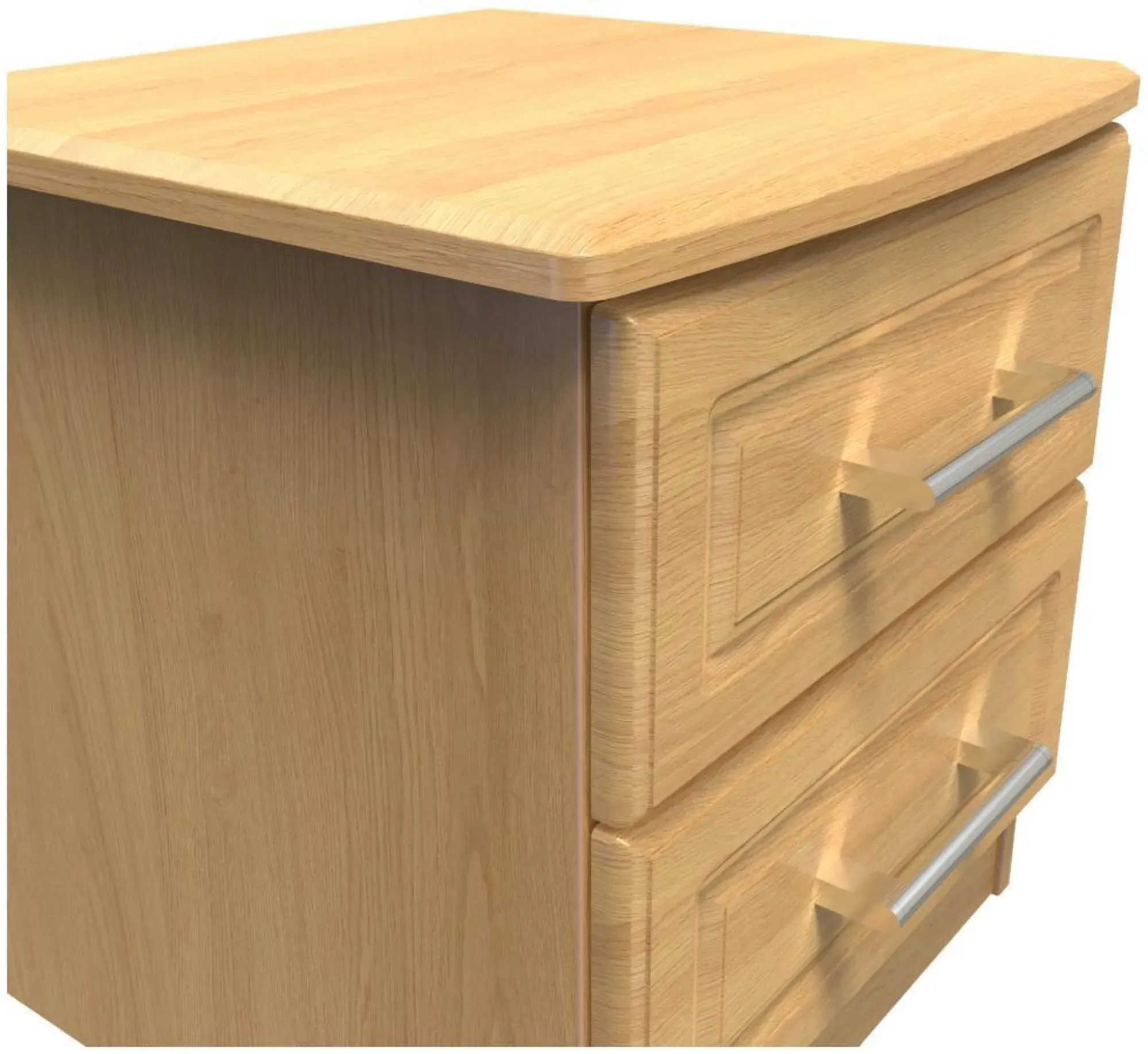 Gina 2 Drawer Bedside Cabinet - Oak