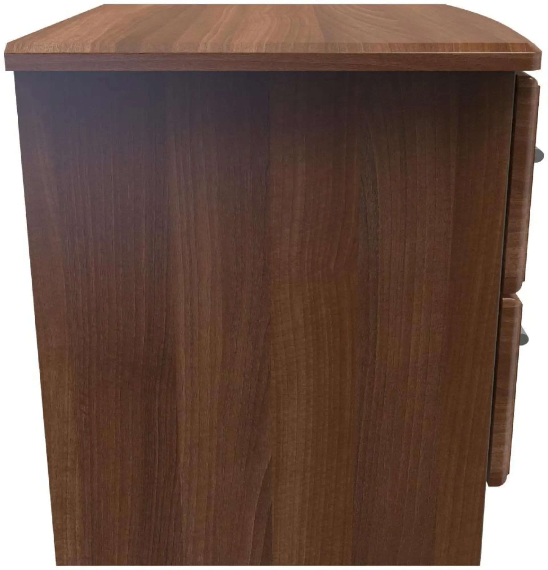 Gina 2 Drawer Bedside Cabinet - Walnut