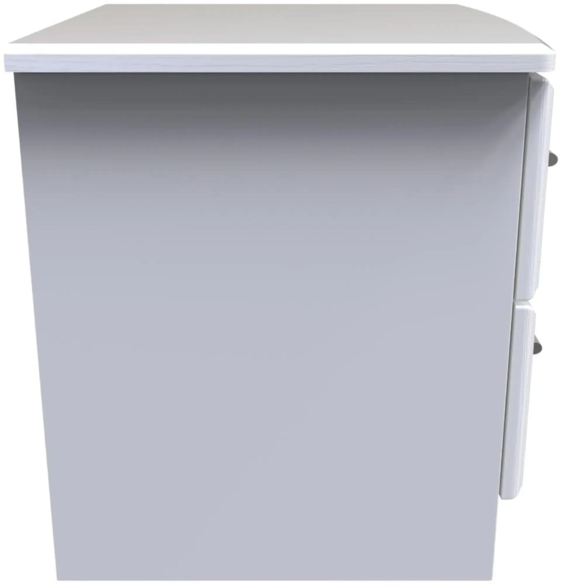Gina 2 Drawer Bedside Cabinet - White