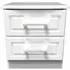 Gina 2 Drawer Bedside Cabinet - White