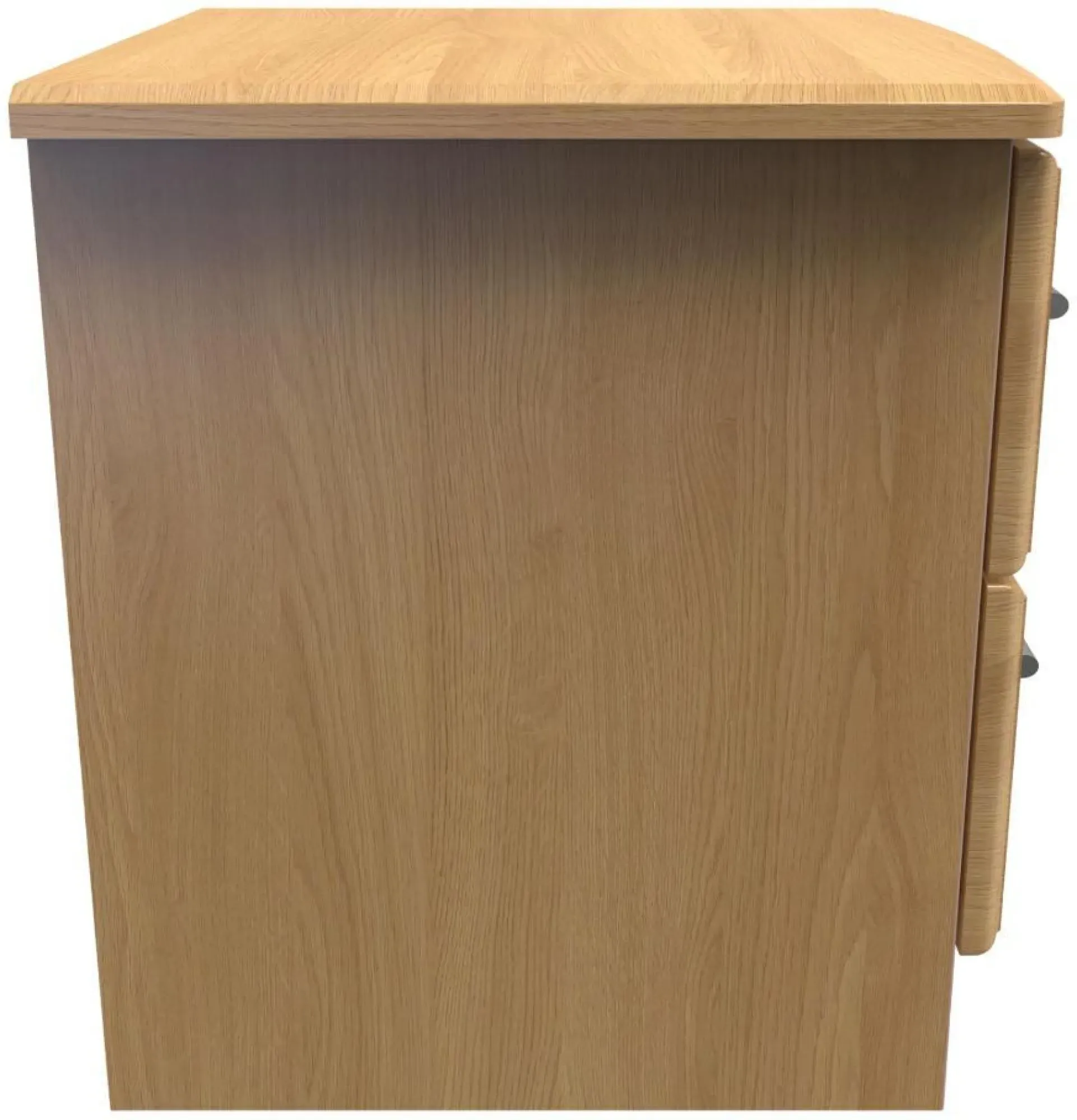 Gina 2 Drawer Bedside Cabinet with Lock - Oak