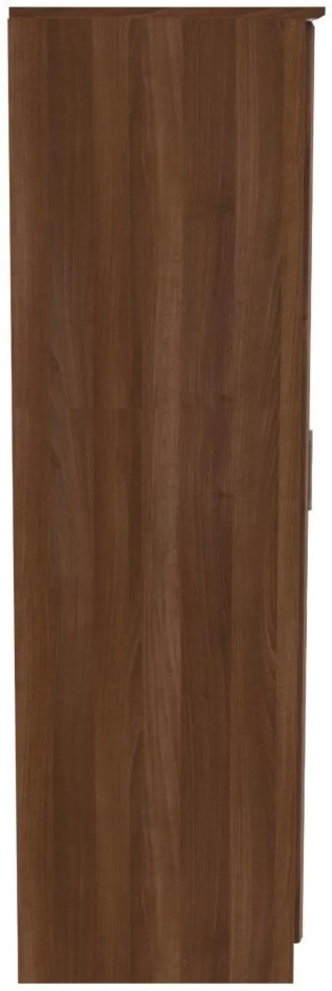 Gina 3-Door Triple Wardrobe with Storage - Walnut
