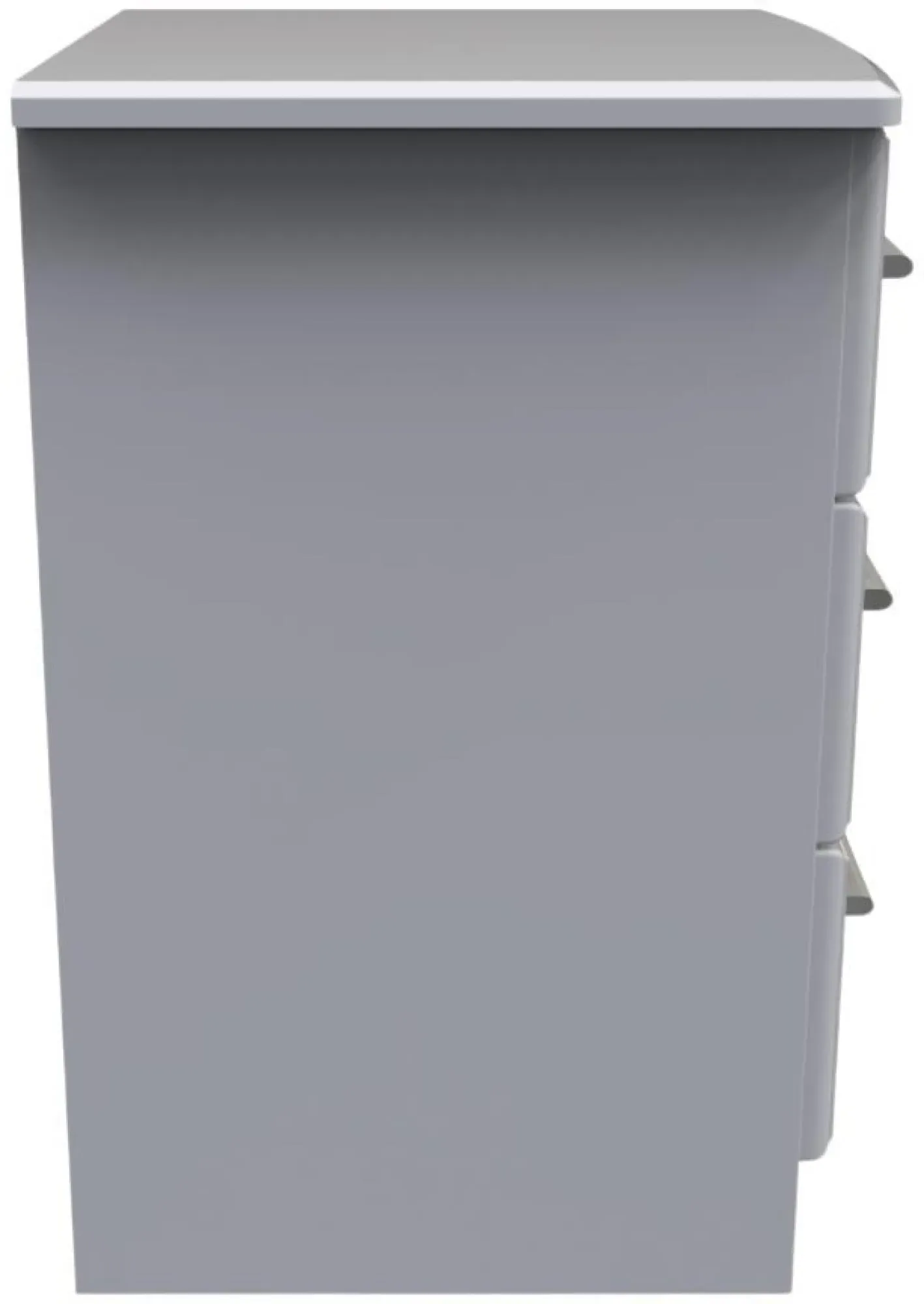 Gina 3 Drawer Bedside Cabinet - Grey