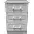 Gina 3 Drawer Bedside Cabinet - Grey