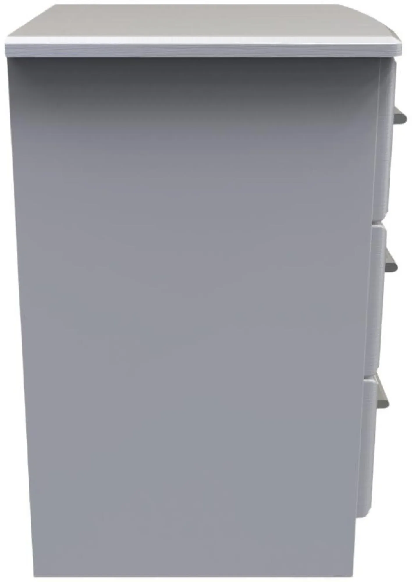 Gina 3 Drawer Bedside Cabinet - Grey Ash