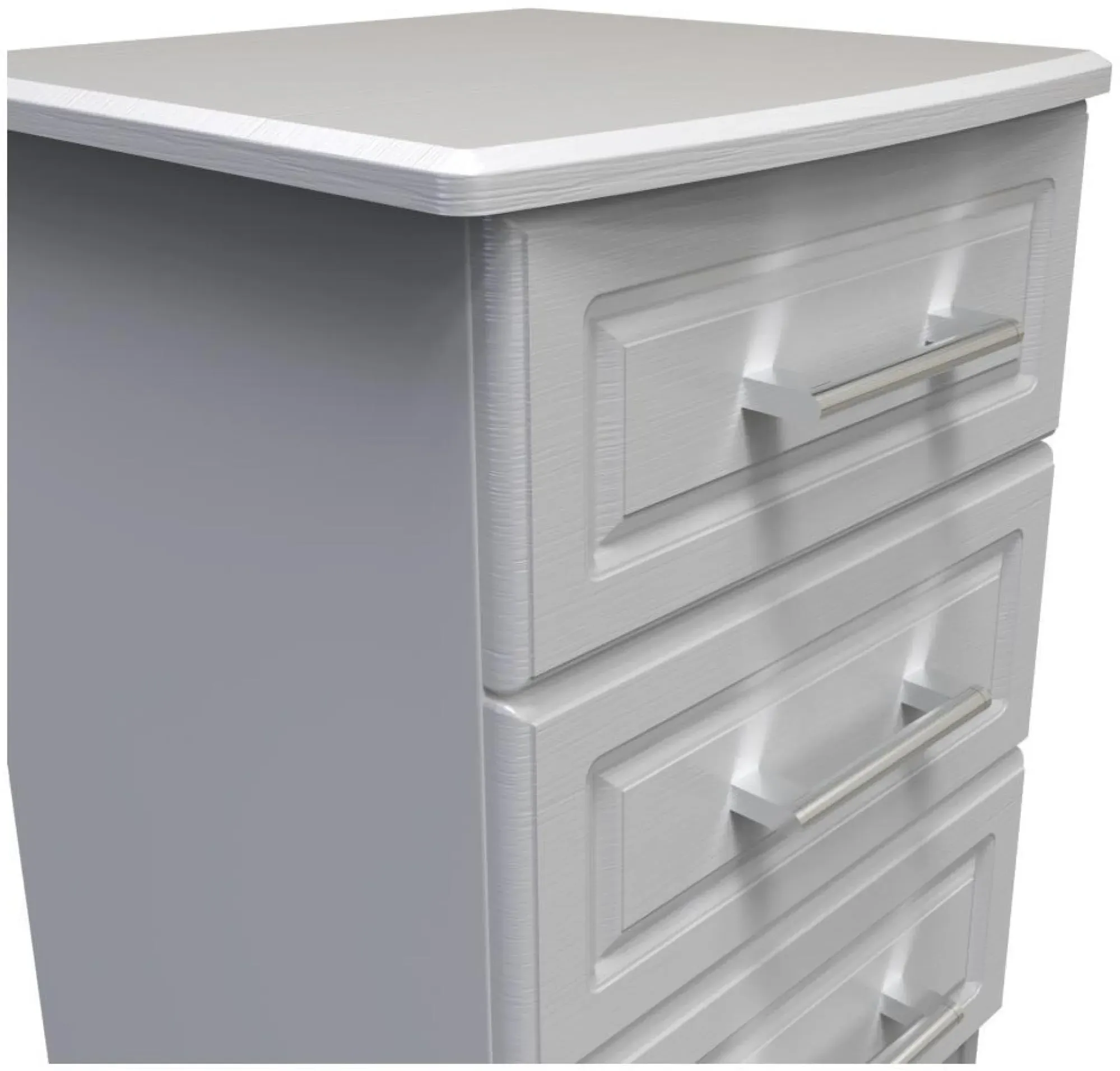 Gina 3 Drawer Bedside Cabinet - Grey Ash