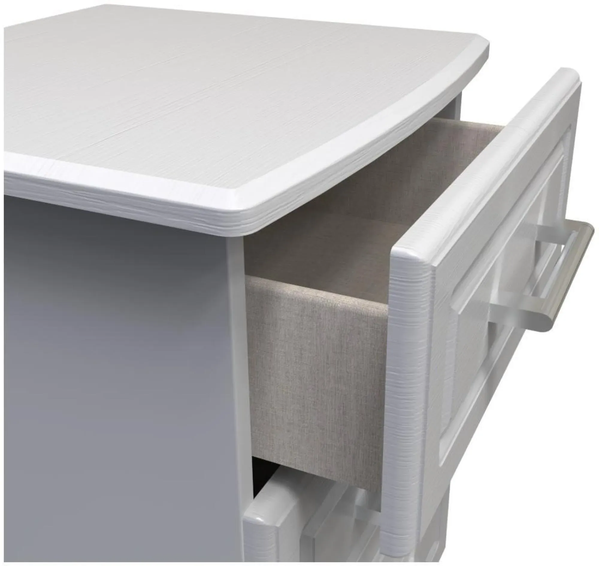 Gina 3 Drawer Bedside Cabinet - Grey Ash