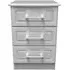 Gina 3 Drawer Bedside Cabinet - Grey Ash