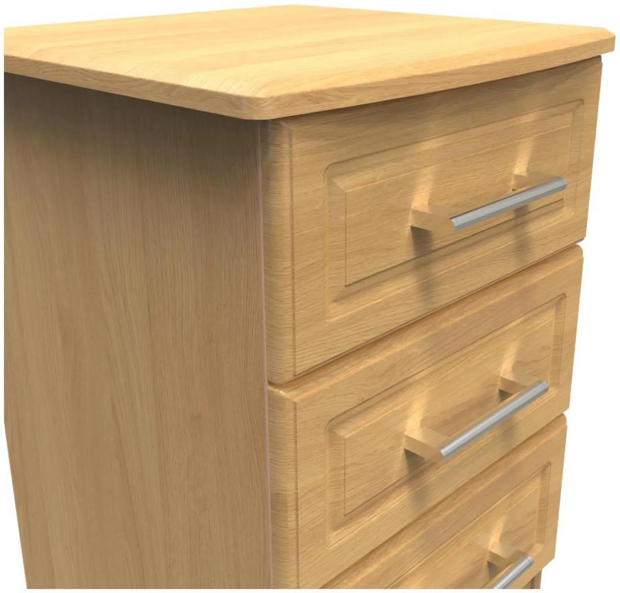 Gina 3 Drawer Bedside Cabinet - Oak