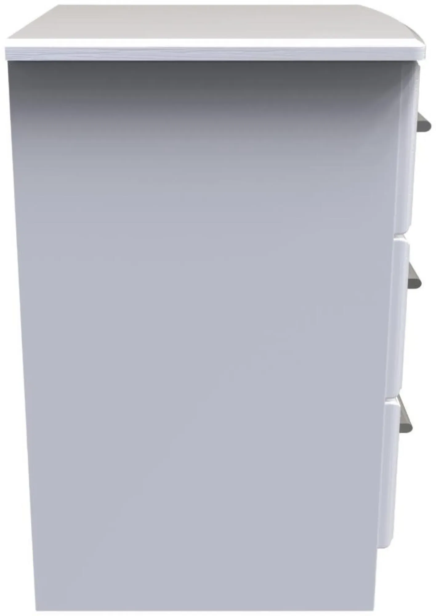 Gina 3 Drawer Bedside Cabinet - White