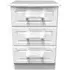 Gina 3 Drawer Bedside Cabinet - White