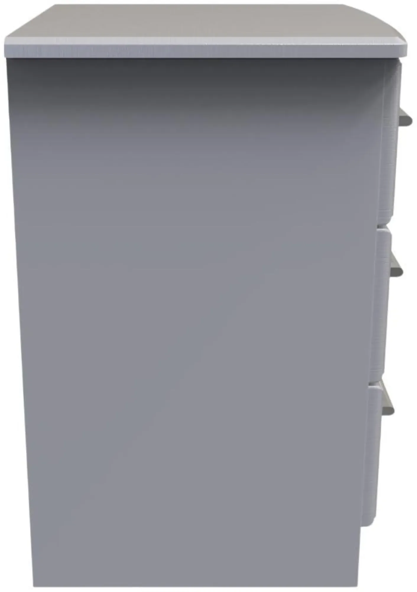 Gina 3 Drawer Bedside Cabinet with Lock - Grey Ash