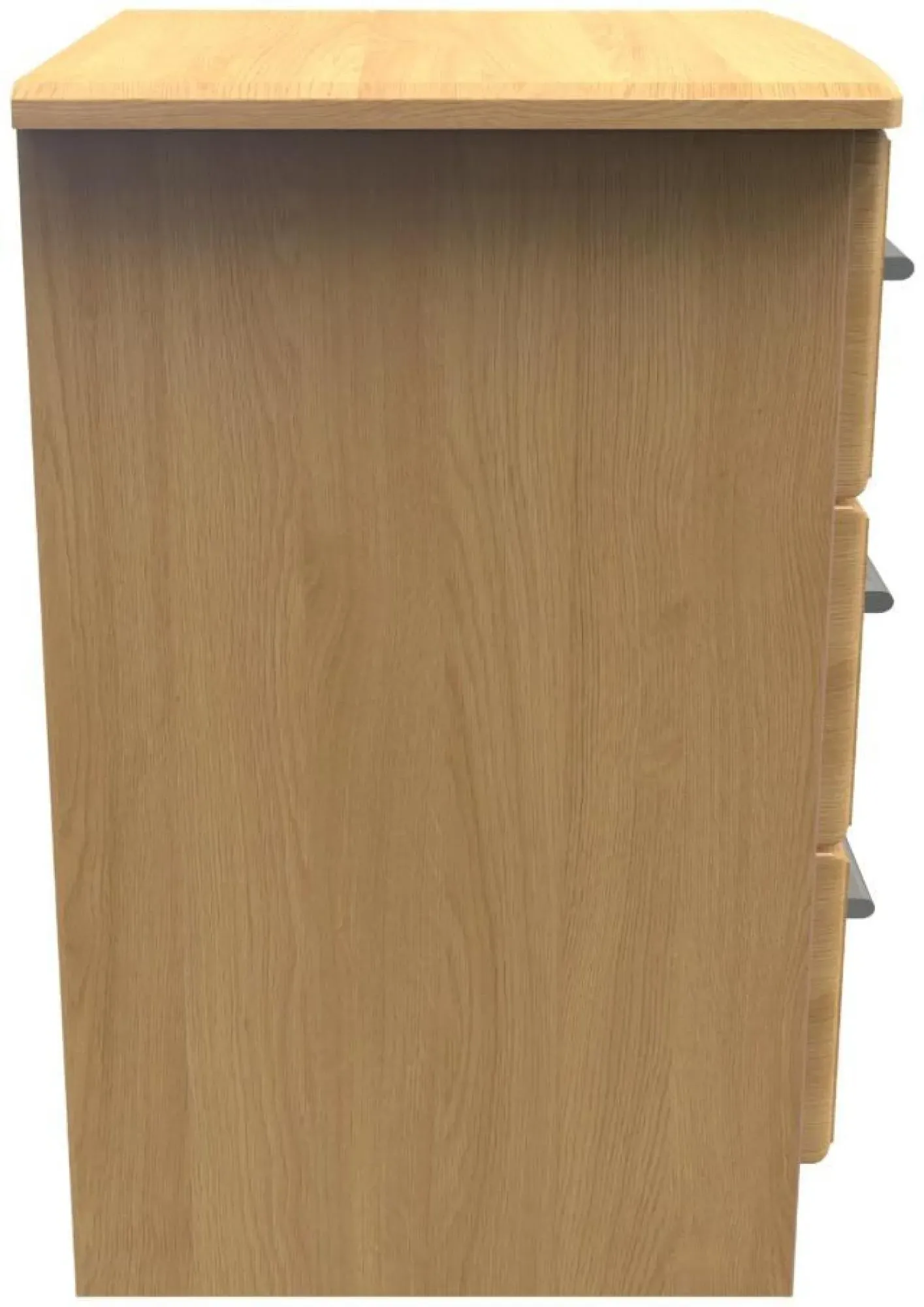 Gina 3 Drawer Bedside Cabinet with Lock - Oak