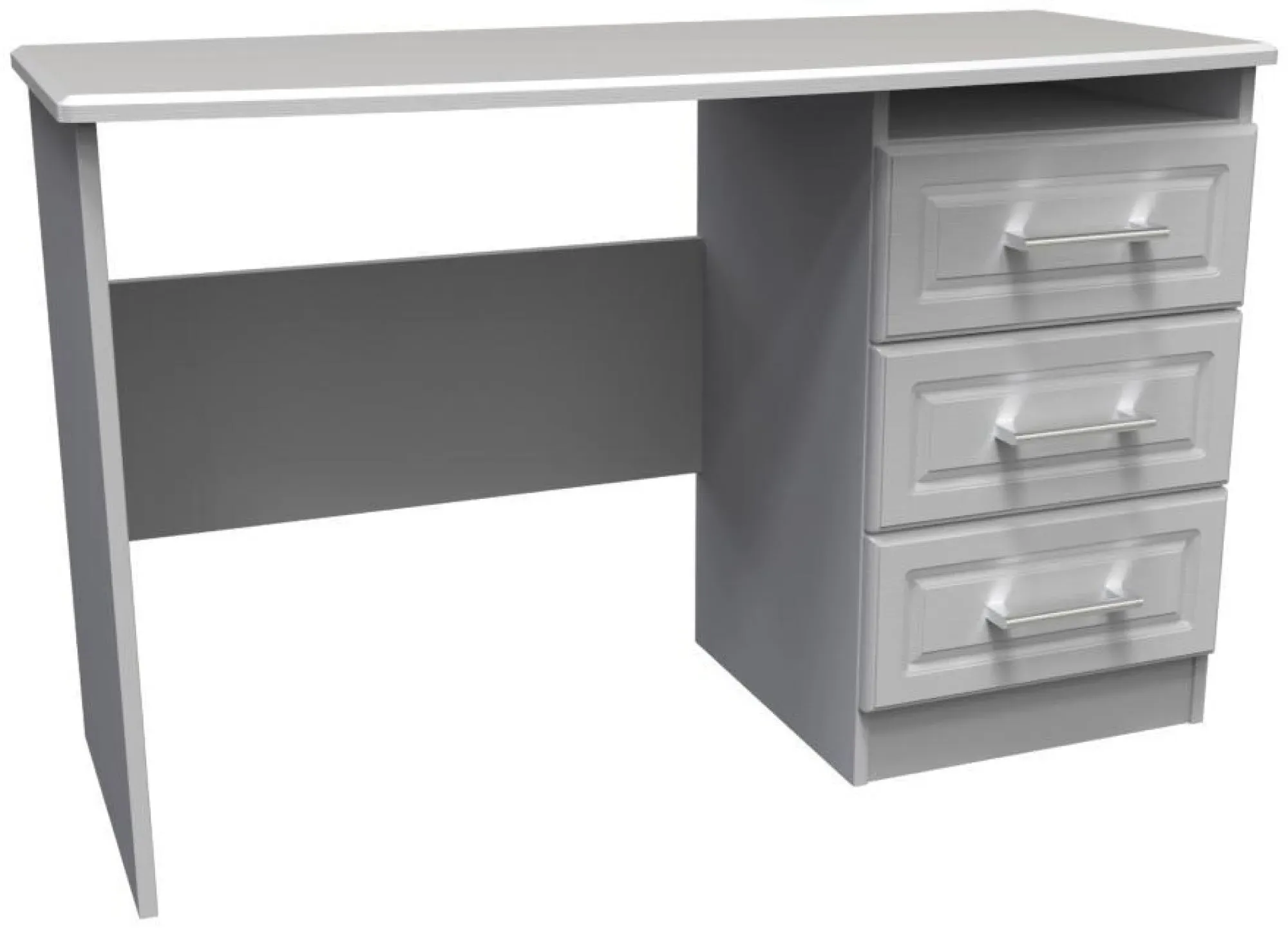 Gina 3 Drawer Desk - Grey