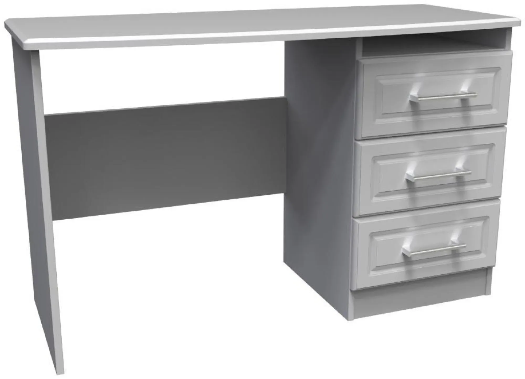 Gina 3 Drawer Desk - Grey
