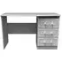 Gina 3 Drawer Desk - Grey