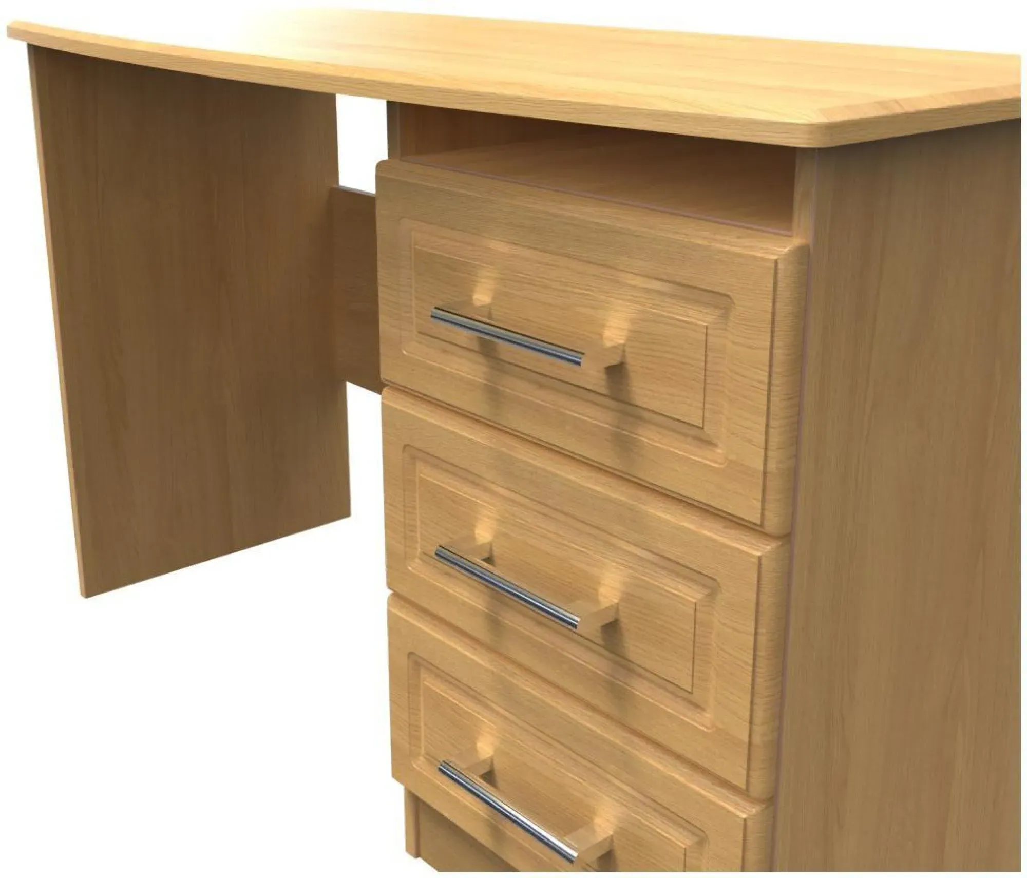 Gina 3 Drawer Desk - Oak