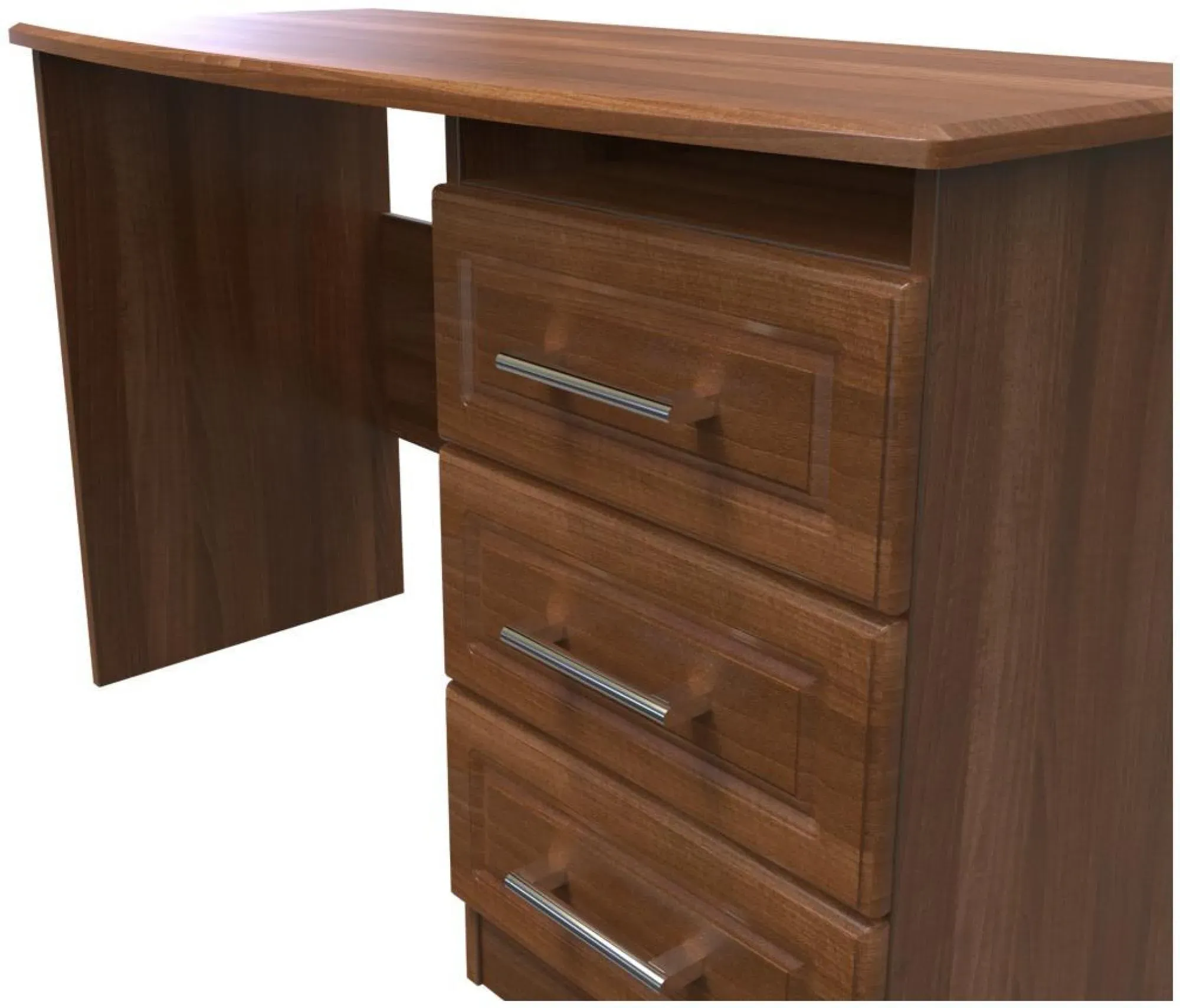 Gina 3 Drawer Desk - Walnut