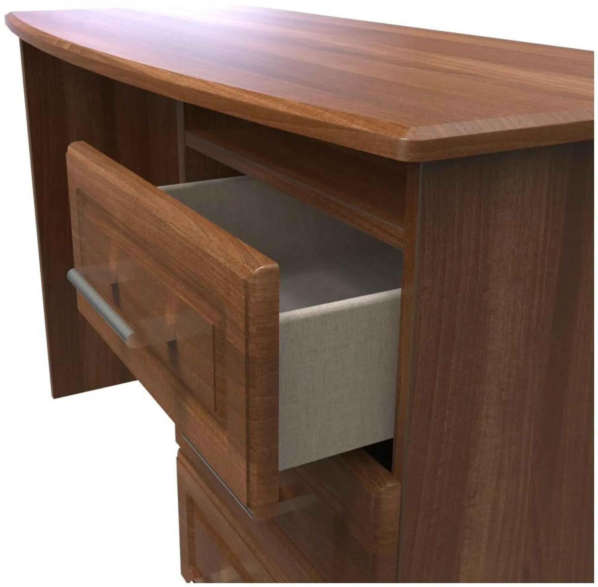 Gina 3 Drawer Desk - Walnut