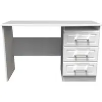 Gina 3 Drawer Desk - White