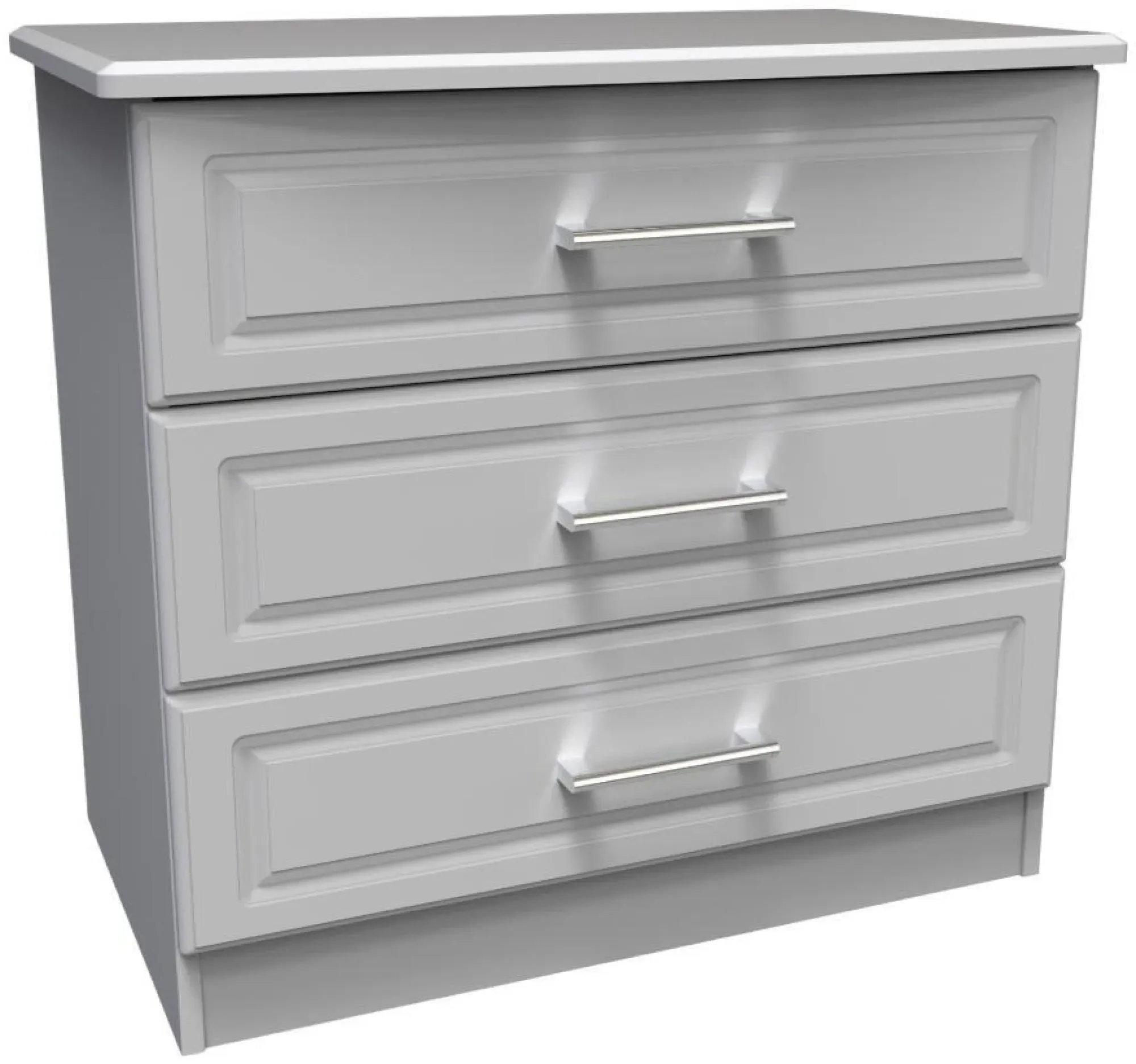 Gina 3 Drawer Small Chest - Grey