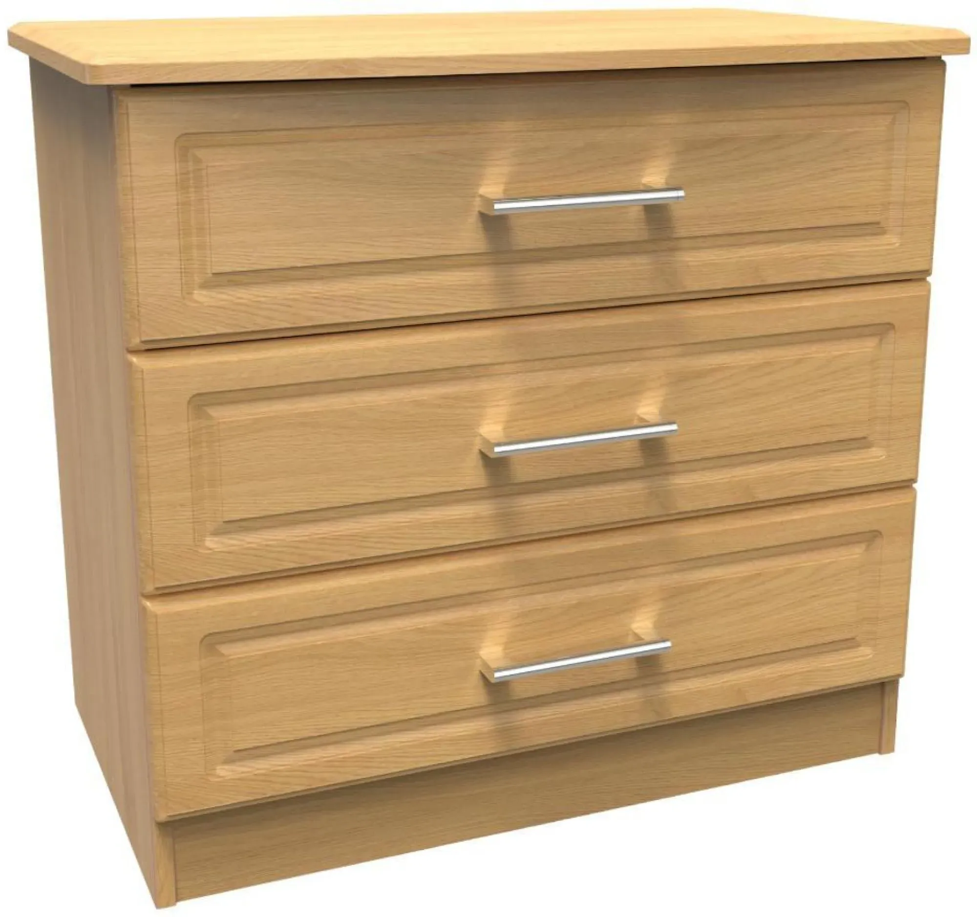 Gina 3 Drawer Small Chest - Oak