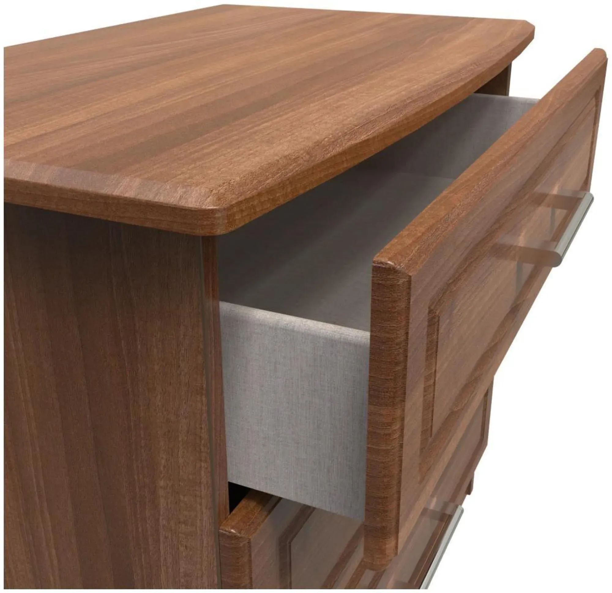 Gina 3 Drawer Small Chest - Walnut