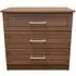 Gina 3 Drawer Small Chest - Walnut