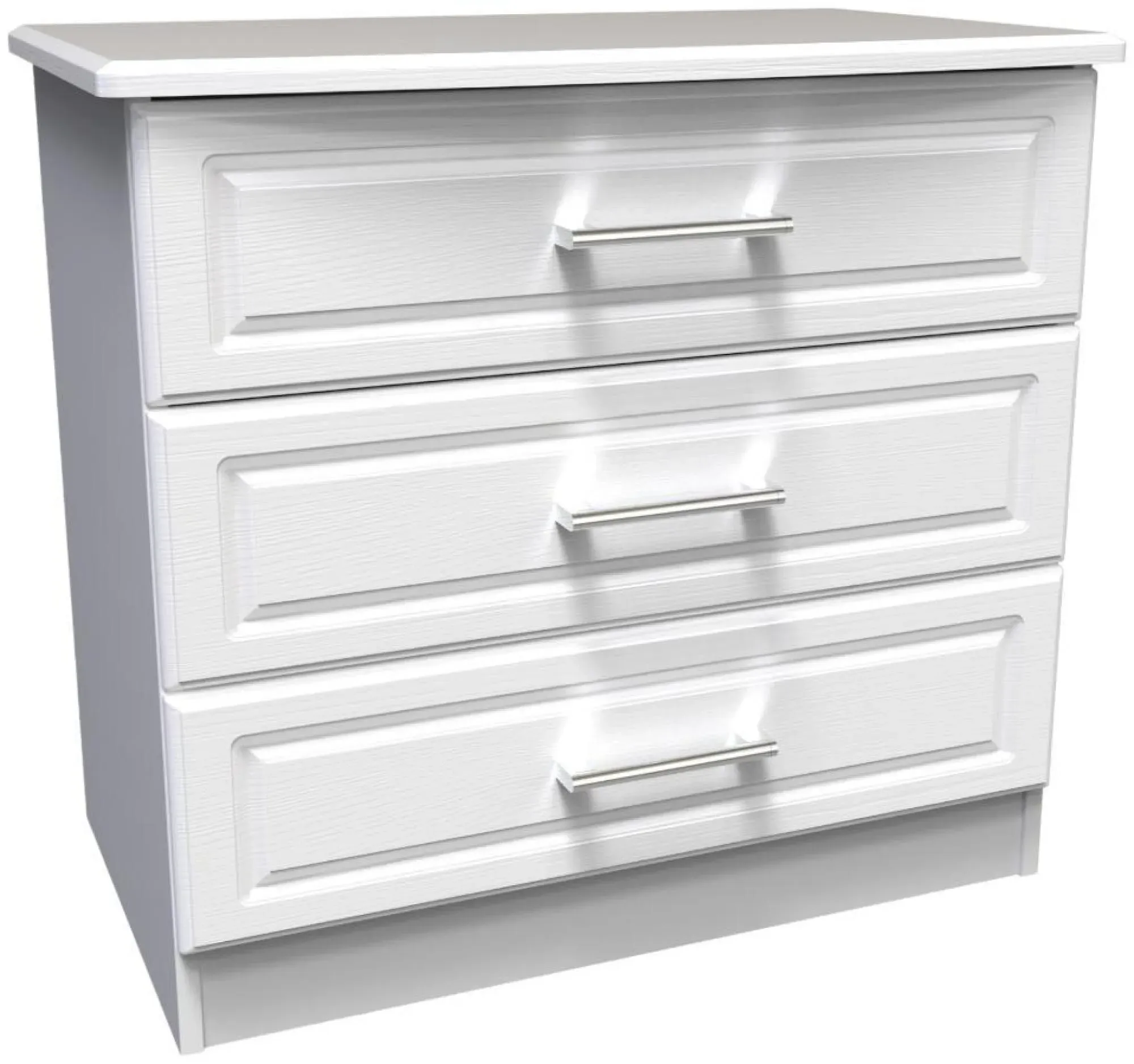 Gina 3 Drawer Small Chest - White