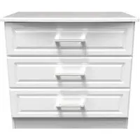 Gina 3 Drawer Small Chest - White